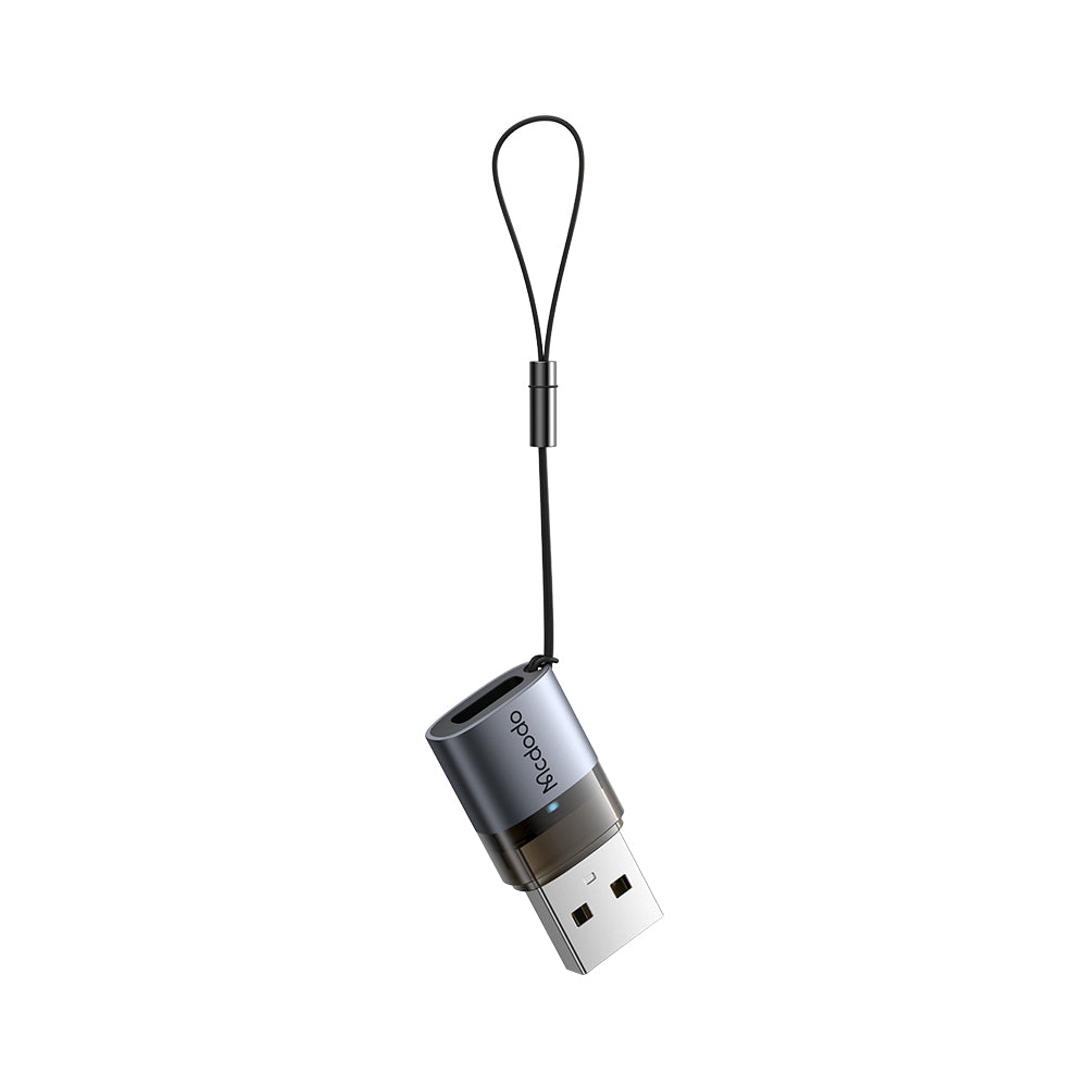 USB-C - USB-A McDodo OT-7580 -datan ja latauksen sovitin, Musta