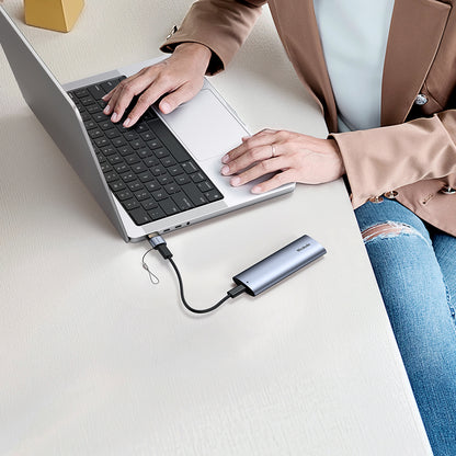 USB-C - USB-A McDodo OT-7580 -datan ja latauksen sovitin, Musta