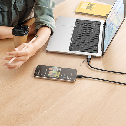 USB-C - USB-A McDodo OT-7580 -datan ja latauksen sovitin, Musta