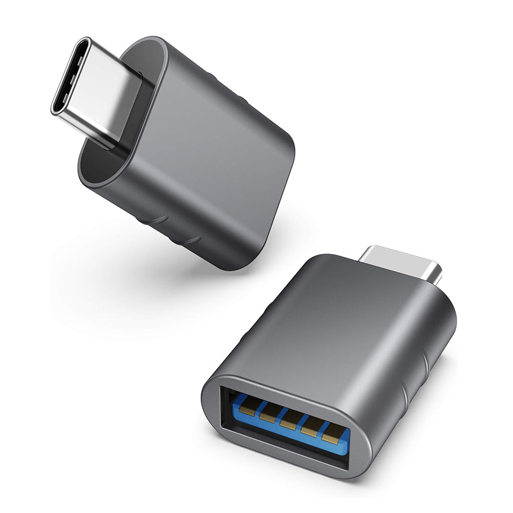 OTG-sovitin USB-C - USB-A Techsuit A10 SlateVolt, Harmaa