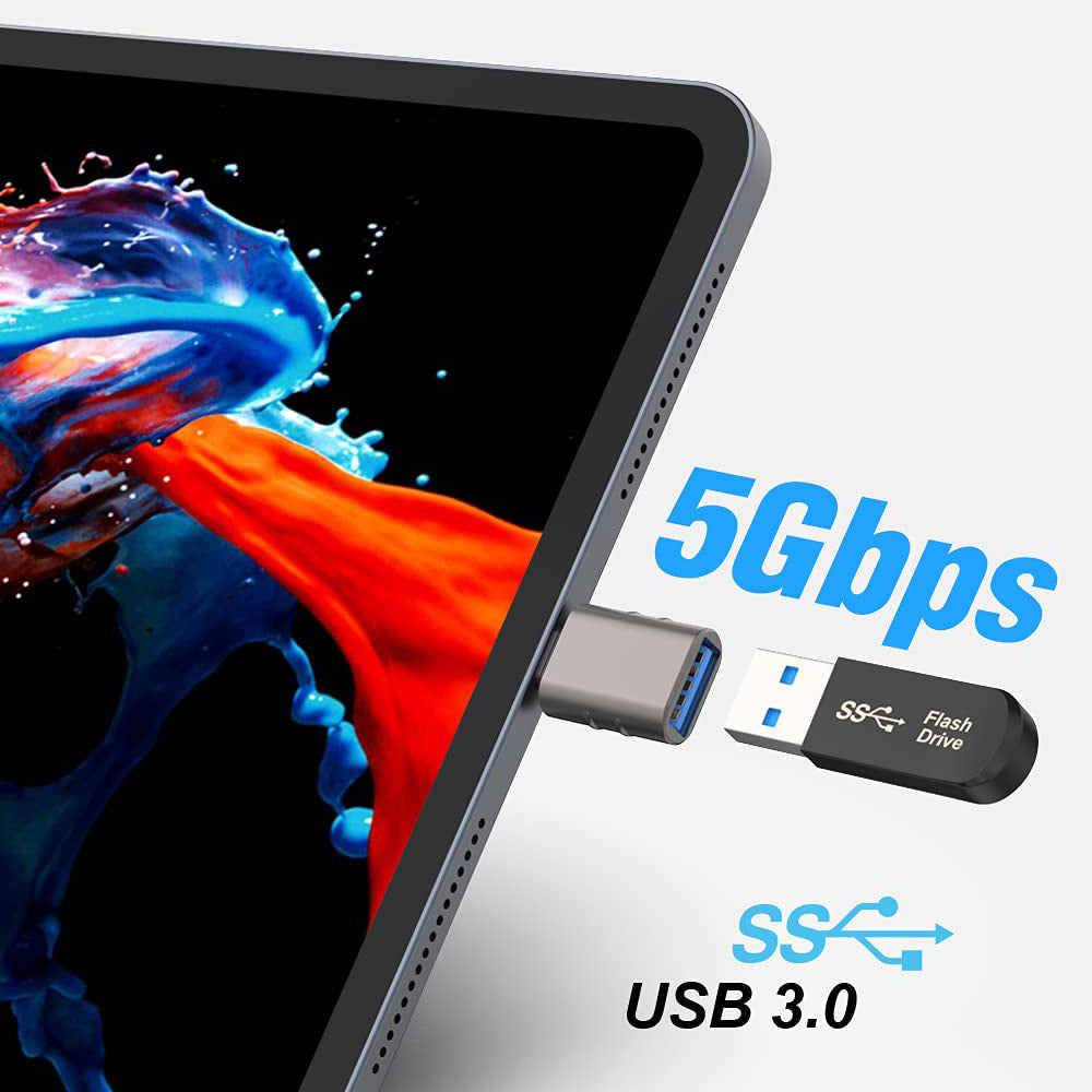 OTG-sovitin USB-C - USB-A Techsuit A10 SlateVolt, Harmaa