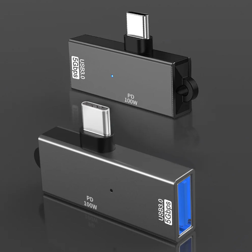 OTG-sovitin USB-C - USB-A Techsuit A21, Harmaa