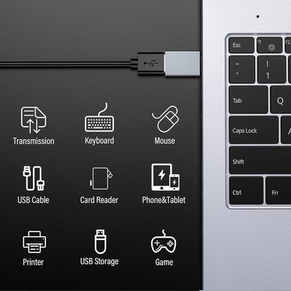 OTG-sovitin USB-C - USB-A Techsuit A8 SlateVolt, Harmaa