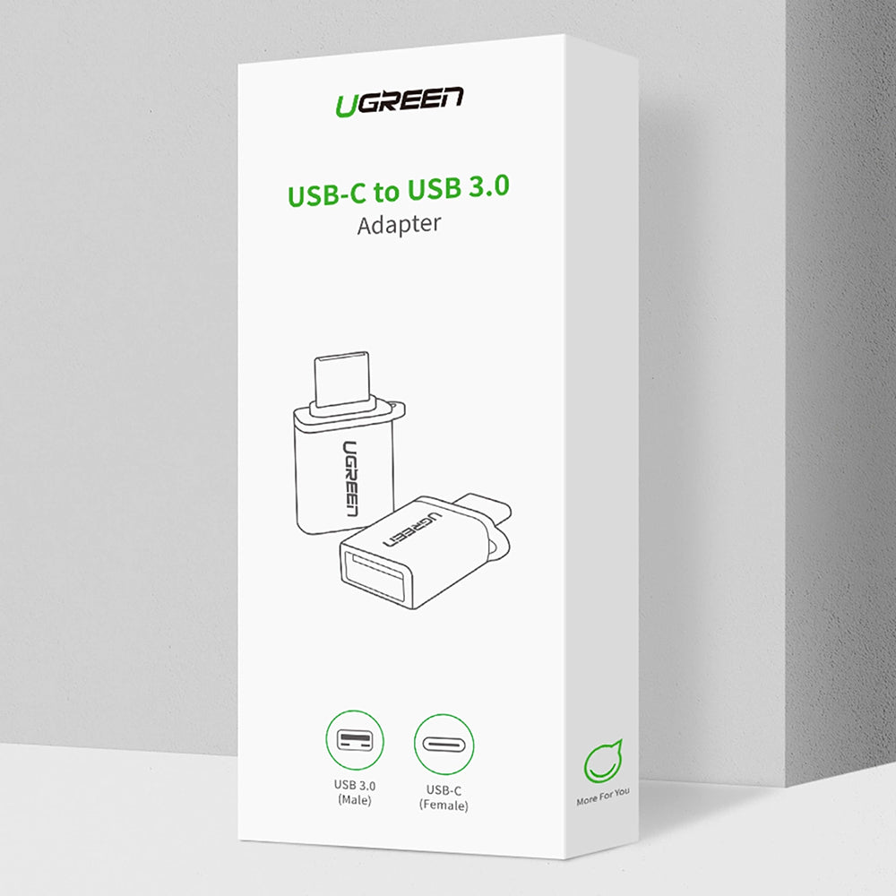 OTG-sovitin USB-C - USB-A UGREEN US270 (50283), Harmaa