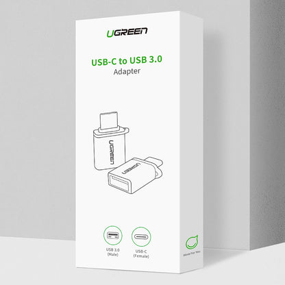 OTG-sovitin USB-C - USB-A UGREEN US270 (50283), Harmaa