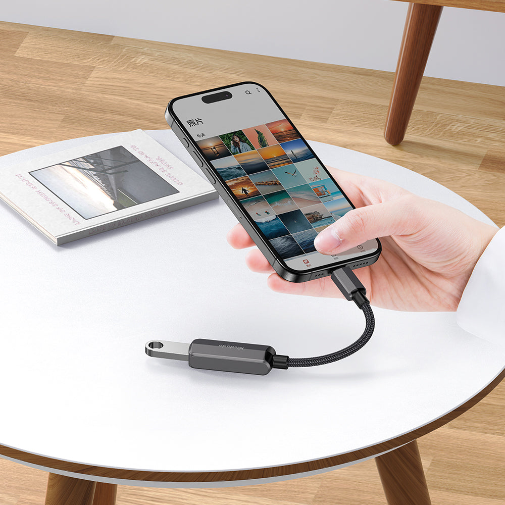 OTG-sovitin USB-C - USB-A / USB-C McDodo CA-2830, Harmaa