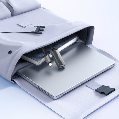 OTG-sovitin USB-C - USB-A / USB-C McDodo CA-2830, Harmaa