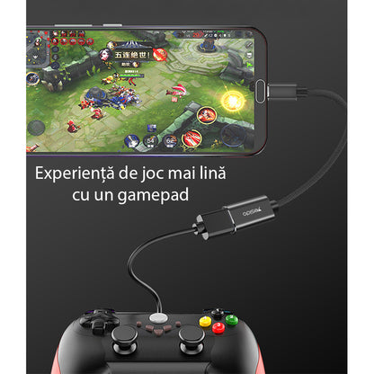 OTG-sovitin USB-C - USB-A Yesido GS01, Musta