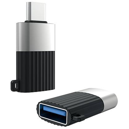 OTG-sovitin USB-A - USB-C XO Design NB149-F, Musta
