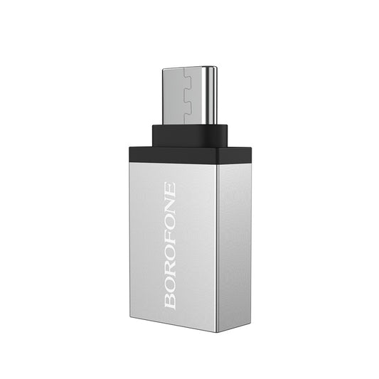 OTG USB-A - USB-C -sovitin Borofone BV3, hopea