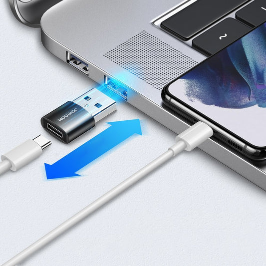 USB-C - USB-A -datan ja latauksen sovitin Joyroom S-H152, 2 kappaleen setti, Musta