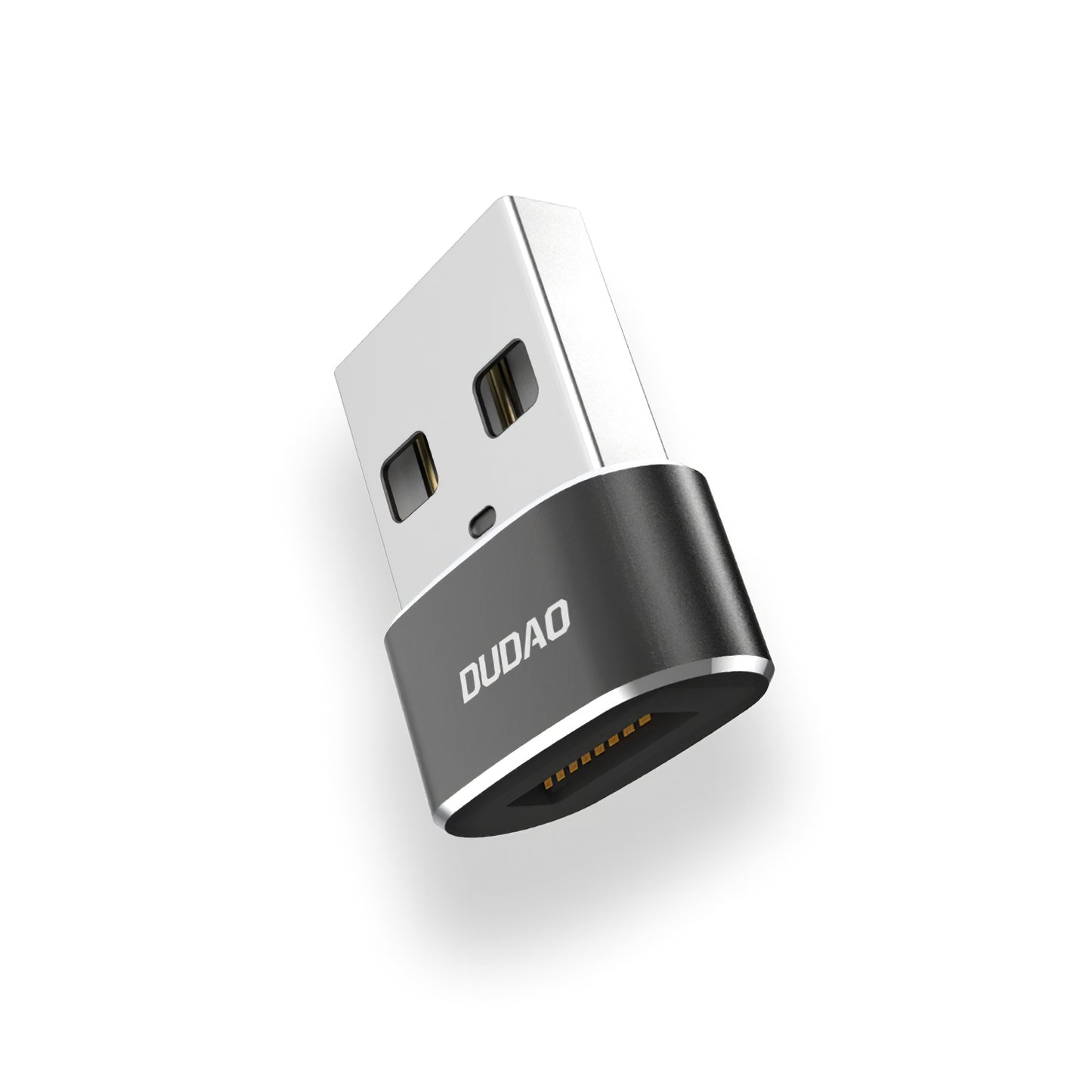 USB-C ja USB-A data- ja lataussovitin Dudao L16AC, musta