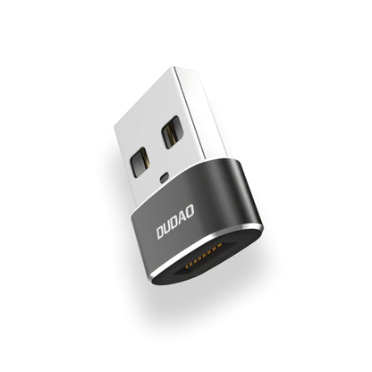 USB-C ja USB-A data- ja lataussovitin Dudao L16AC, musta