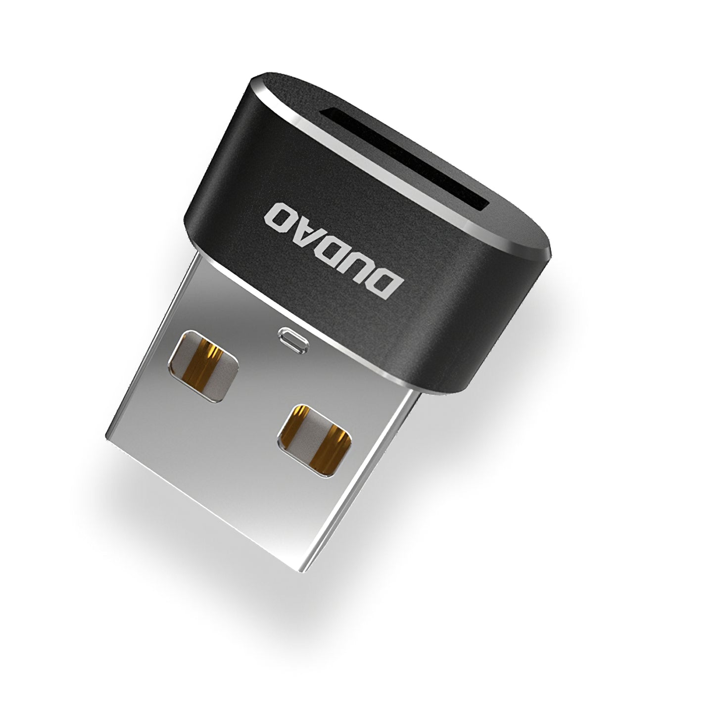 USB-C ja USB-A data- ja lataussovitin Dudao L16AC, musta