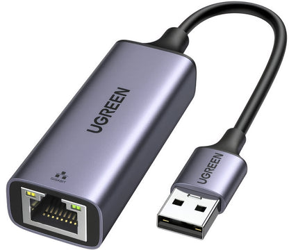 UGREEN CM209 -verkkokortti, RJ45, USB, Harmaa