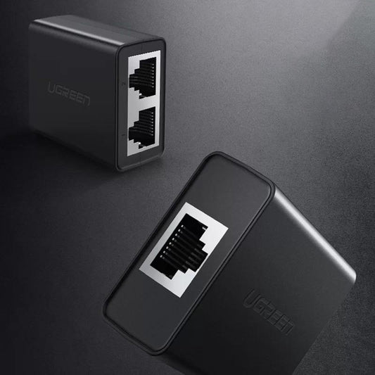 UGREEN CM210 Verkkoadapteri, RJ45 - 2 x RJ45, Musta