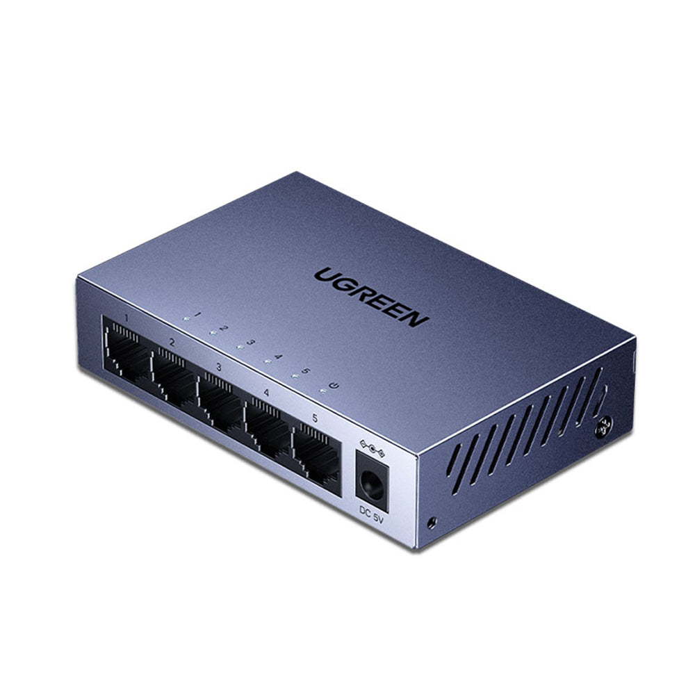 UGREEN CM933 -verkkokytkin (65956EU), 5 x RJ45, musta