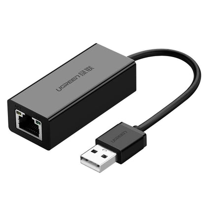 UGREEN CR110 -verkkokortti, RJ45, USB, Musta