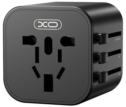 XO Design WL28 Travel Network Adapter US / UK / AU / CN / EU, Black