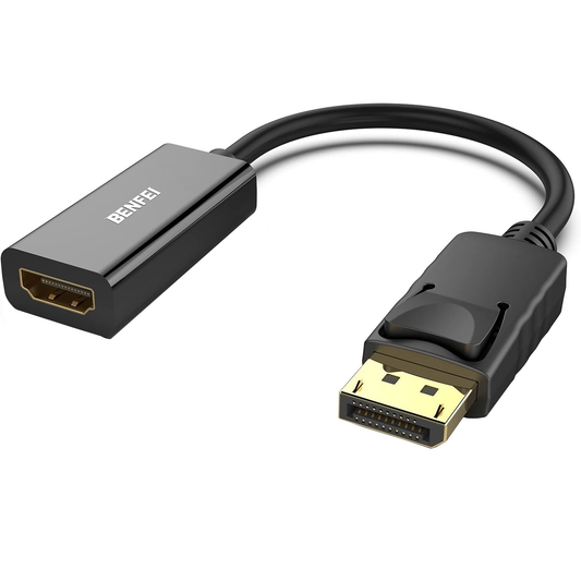 Benfei Videoadapteri, DisplayPort - HDMI, 4K, Musta
