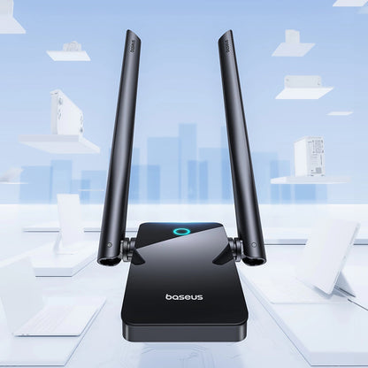 Baseus FastJoy langaton sovitin, kaksikaistainen, Wi-Fi 6, 1300Mbps, musta B01317600111-05 