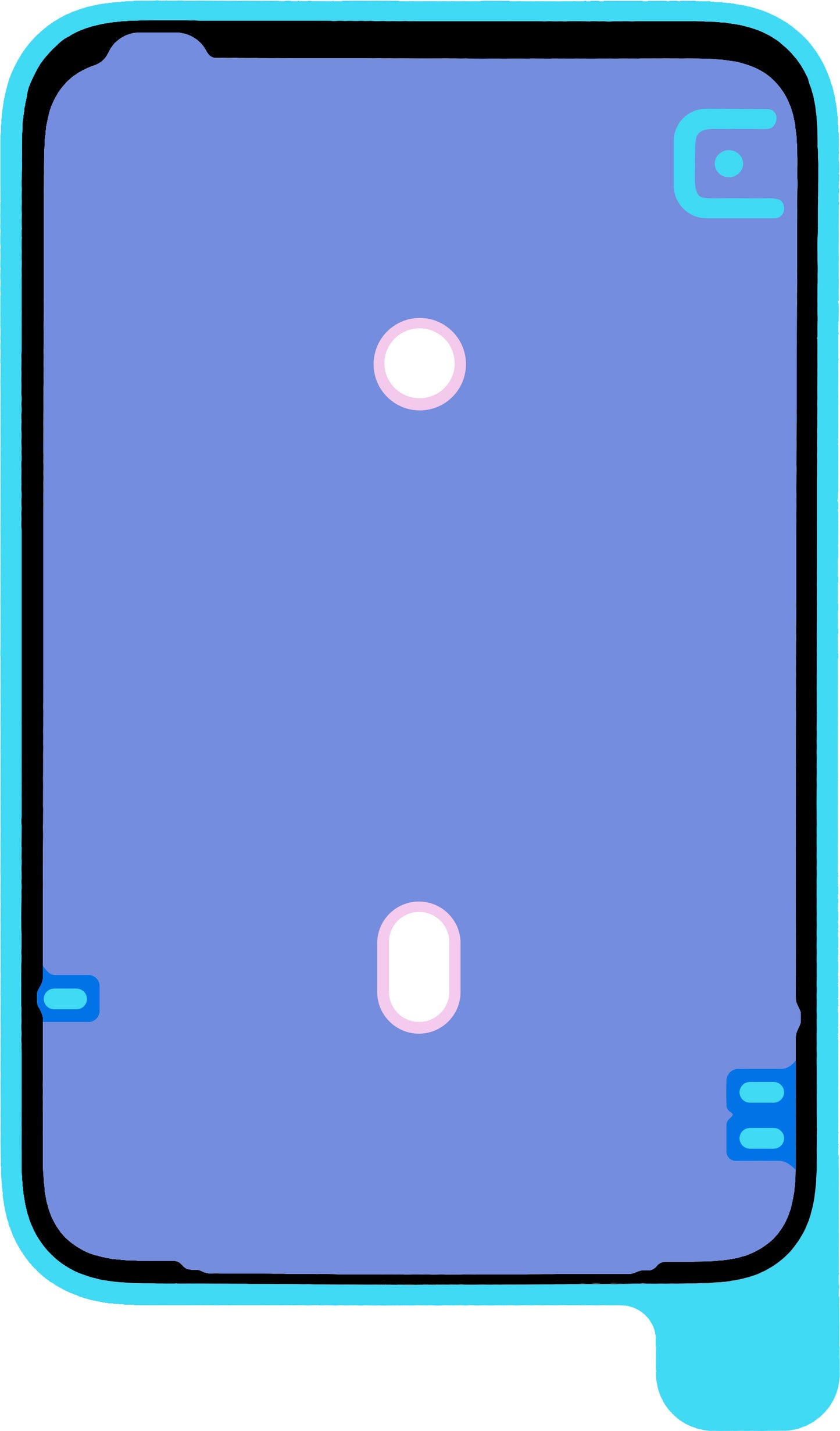 Apple iPhone 17 Pro Max akun kansi liima, Service Pack 923-12859