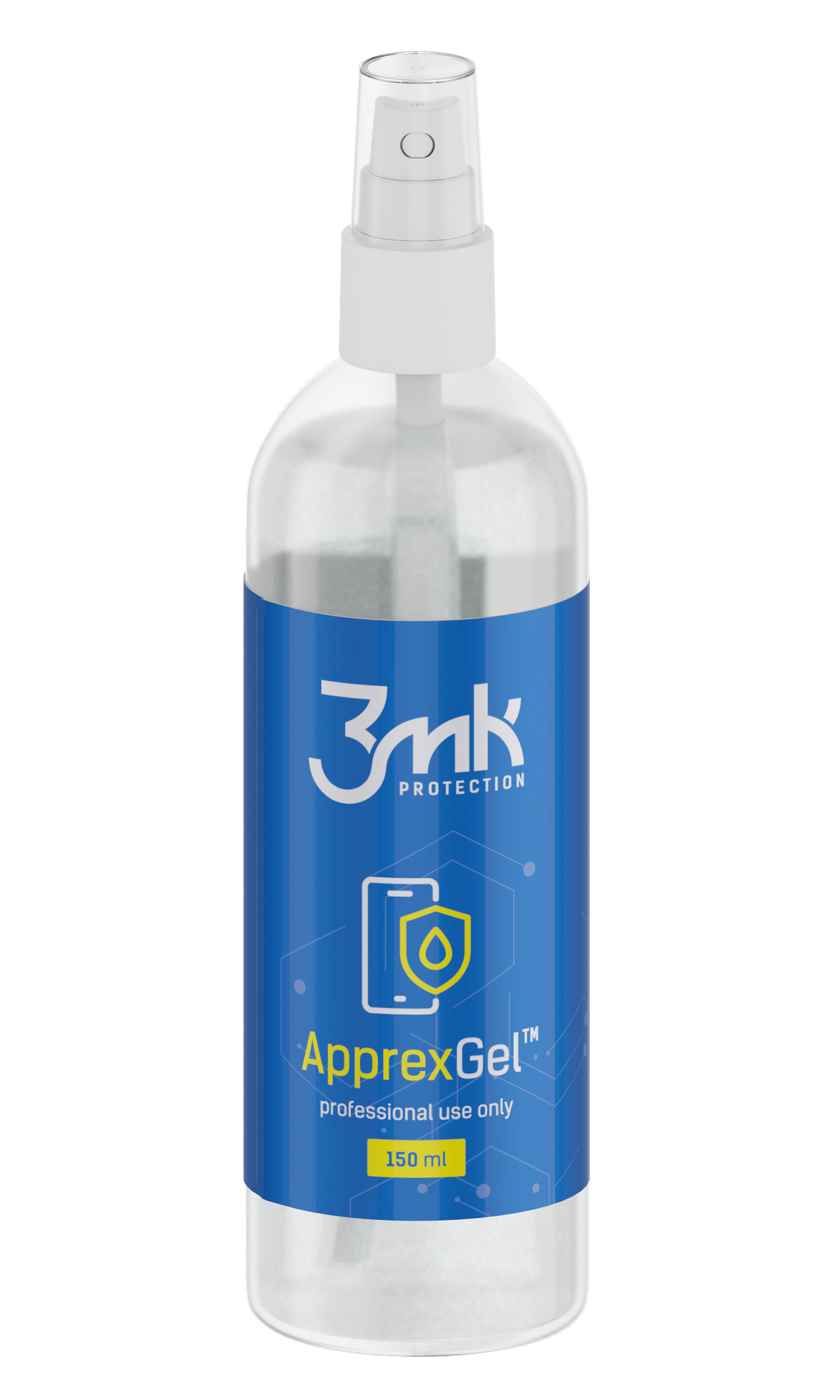 3MK ApprexGel -geeli muovi-/silikonisuojakalvon asennukseen, 150 ml