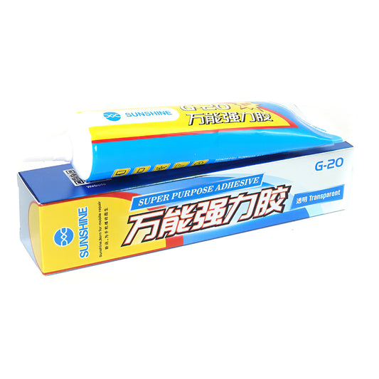 Sunshine G-20 nestemäinen liima, 50 ml, läpinäkyvä