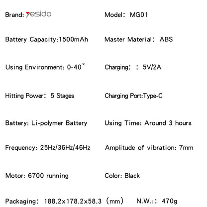 Hierontalaite Yesido MG01, Musta