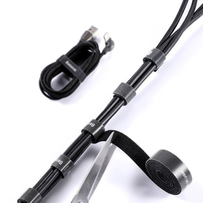 Baseus Circle -kaapelien järjestäjä, Velcro, 3m, Musta ACMGT-F01