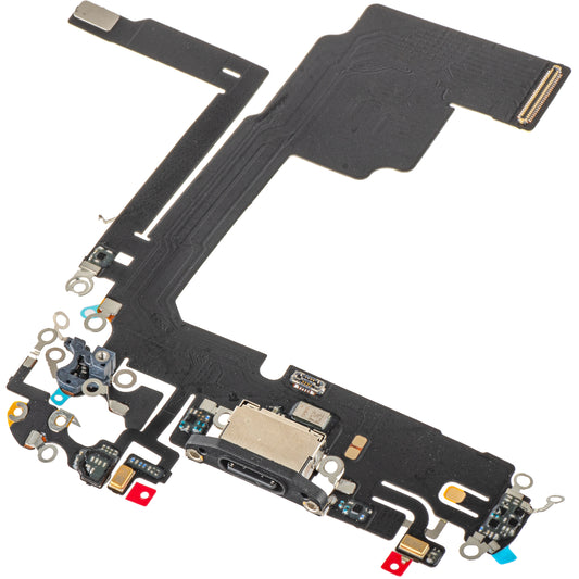 Latausliittimellä varustettu kaapeli - Mikrofoni Apple iPhone 15 Pro, Musta