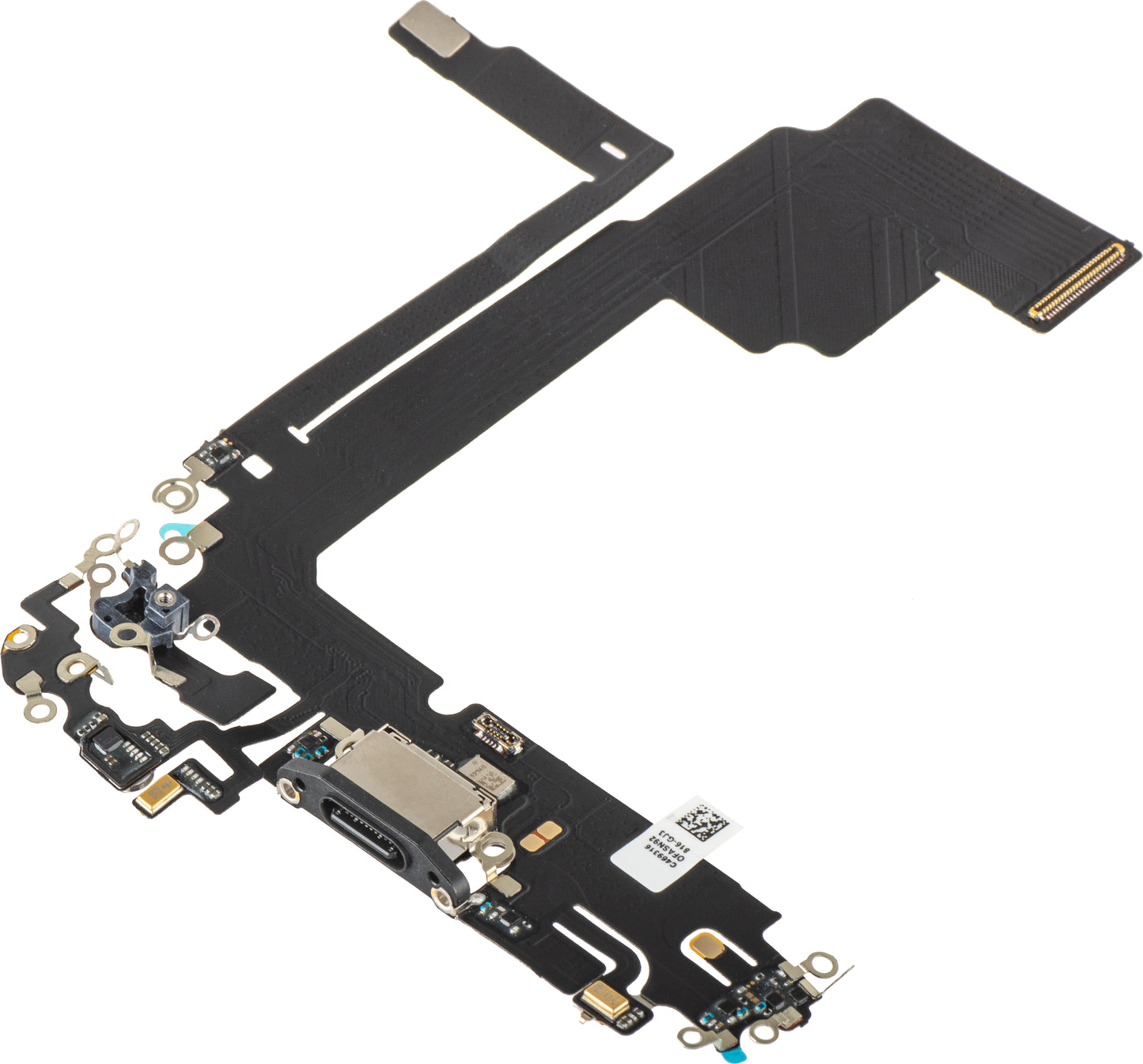 Latausliittimellä varustettu kaapeli - Mikrofoni Apple iPhone 15 Pro Max, Musta