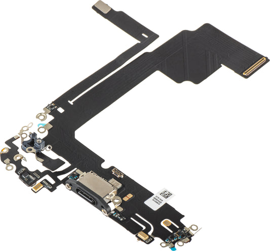 Latausliittimellä varustettu kaapeli - Mikrofoni Apple iPhone 15 Pro Max, Musta