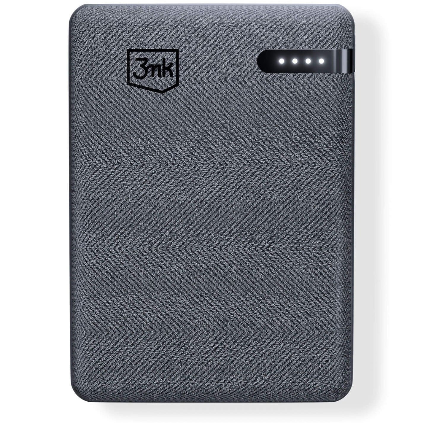 Ulkoinen akku 3MK Pocket, 5000mAh, 12W, 1 x USB-C, Harmaa