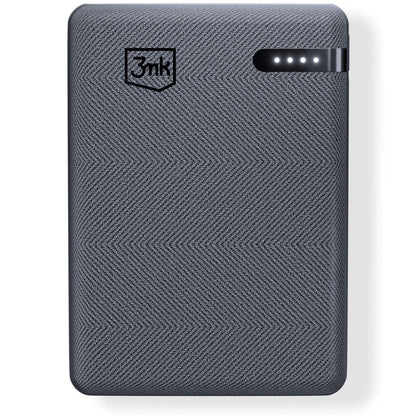 Ulkoinen akku 3MK Pocket, 5000mAh, 12W, 1 x USB-C, Harmaa