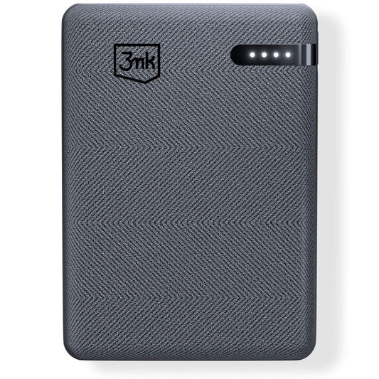 Ulkoinen akku 3MK Pocket, 5000mAh, 12W, 1 x USB-C, Harmaa