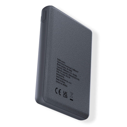 Ulkoinen akku 3MK Pocket, 5000mAh, 12W, 1 x USB-C, Harmaa