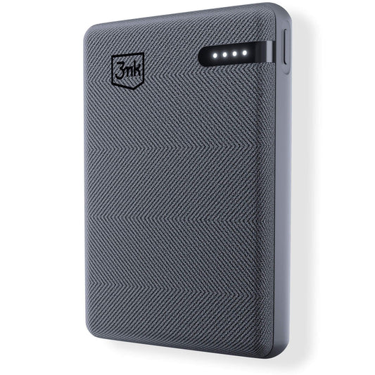 Ulkoinen akku 3MK Pocket, 5000mAh, 12W, 1 x USB-C, Harmaa
