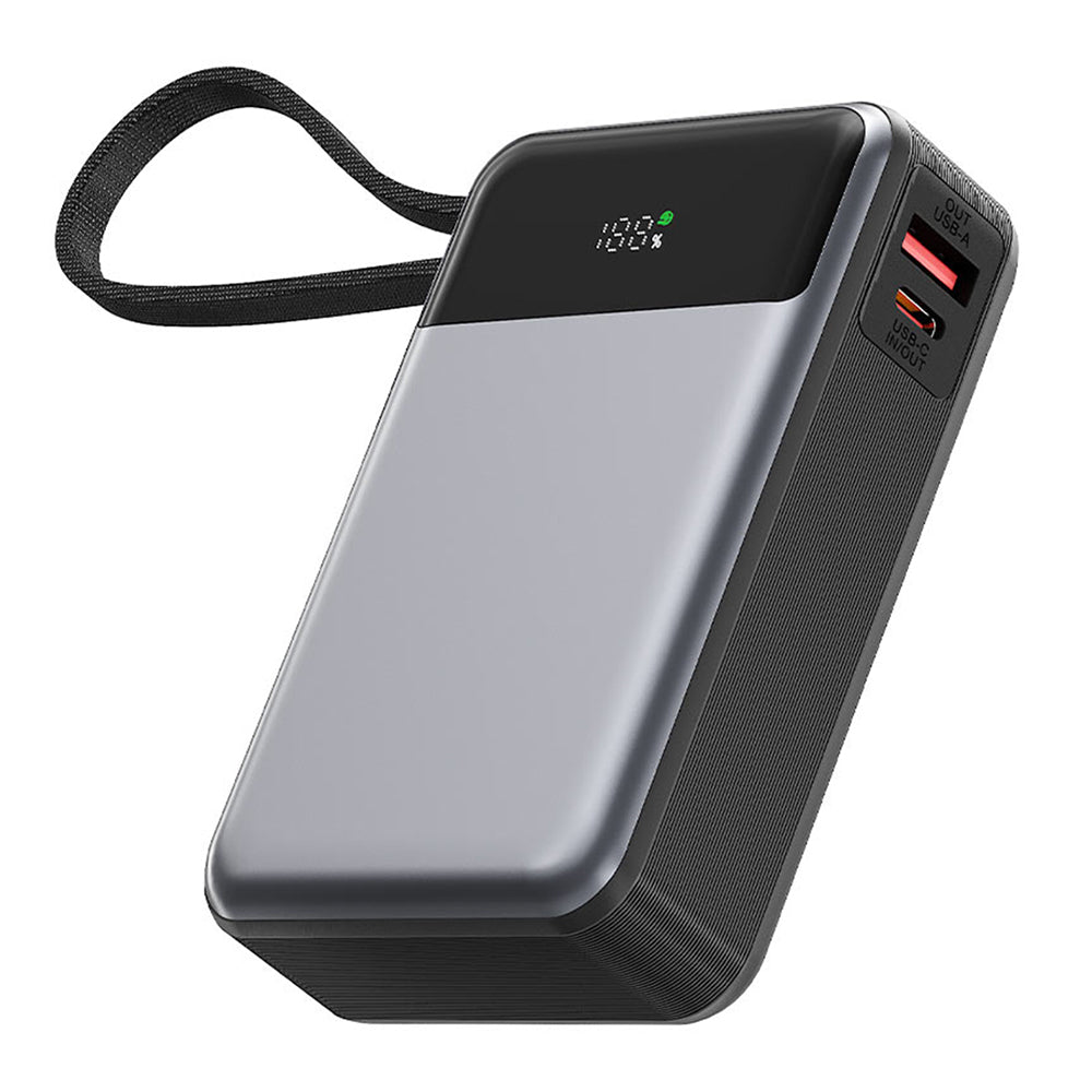 Ulkoinen akku Acefast M21, 20000mAh, 65W, QC + PD, 1 x USB-A - 2 x USB-C, Musta