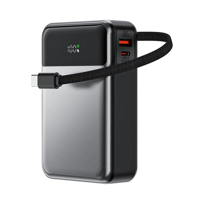 Ulkoinen akku Acefast M21, 20000mAh, 65W, QC + PD, 1 x USB-A - 2 x USB-C, Musta