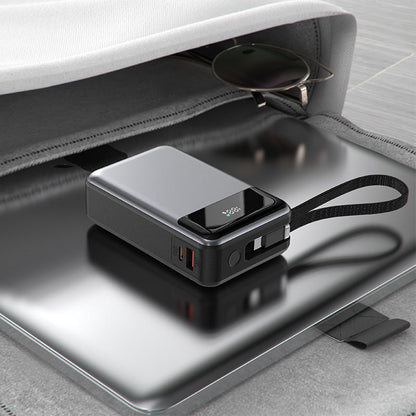 Ulkoinen akku Acefast M21, 20000mAh, 65W, QC + PD, 1 x USB-A - 2 x USB-C, Musta