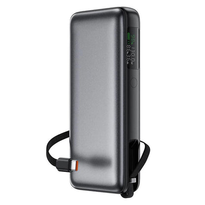 Ulkoinen akku Acefast M22, 20000mAh, 130W, QC + PD, 1 x USB-A - 2 x USB-C, Musta
