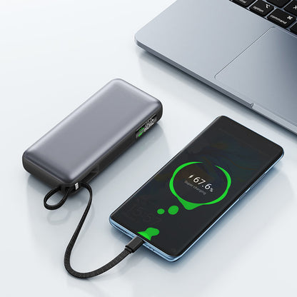 Ulkoinen akku Acefast M22, 20000mAh, 130W, QC + PD, 1 x USB-A - 2 x USB-C, Musta