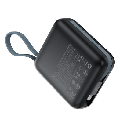 Ulkoinen akku Acefast M23, 10000mAh, 22.5W, QC + PD, 1 x Lightning - 2 x USB-C, Harmaa