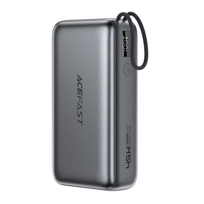Ulkoinen akku Acefast M34, 20000mAh, 45W, QC + PD, 1 x USB-A - 2 x USB-C, Harmaa
