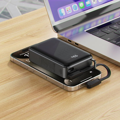 Ulkoinen akku Acefast M4, 20000mAh, 67W, PD, 1 x USB-A - 2 x USB-C, Musta
