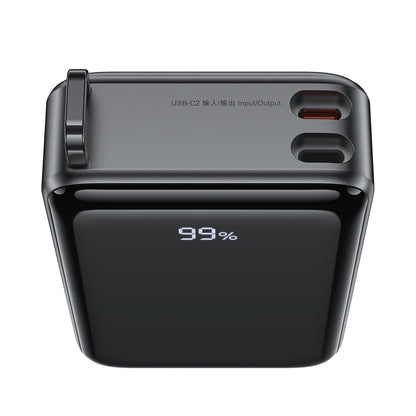 Ulkoinen akku Acefast M4, 20000mAh, 67W, PD, 1 x USB-A - 2 x USB-C, Musta