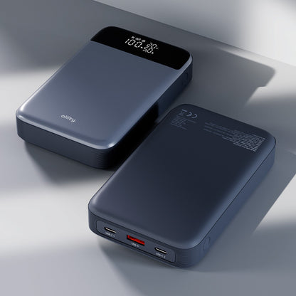 Allity External Battery. APB-200 PocketPower, 19200mAh, 130W, QC + PD, 1 x USB-A - 2 x USB-C, Gray