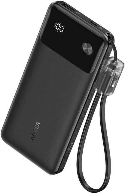 Ankerin ulkoinen akku, 10000mAh, 22.5W, QC + PD, 1 x USB-A - 1 x USB-C, Musta A1388G11