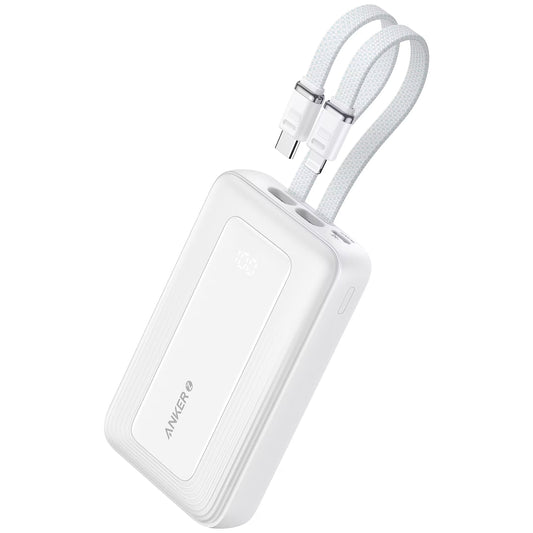 Anker PowerCore Ulkoinen Akku, 20000mAh, 30W, QC + PD, 1 x Lightning - 1 x USB-A - 2 x USB-C, Valkoinen A1681H21